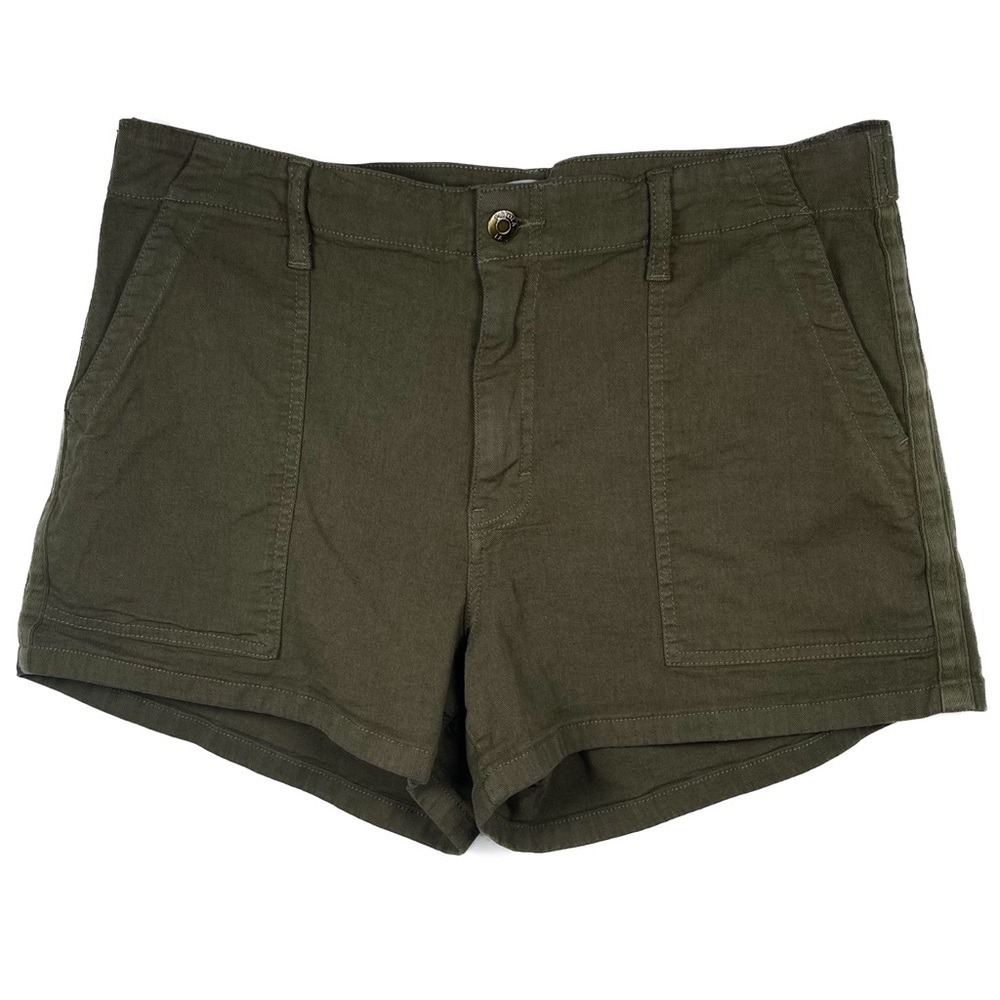 PISTOLA Mara Cargo Shorts Olive Green Sz 32 Deep Pockets Longer Inseam Safari‎